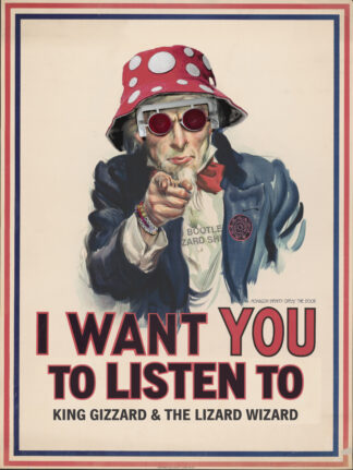 I WANT YOU! sticker<br>King Gizz Bootleg