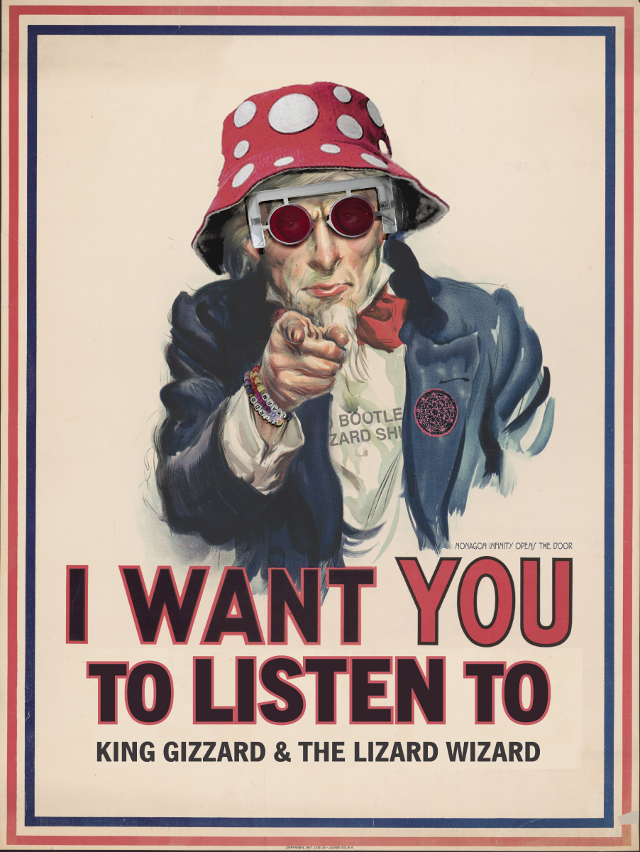 I WANT YOU! sticker<br>King Gizz Bootleg