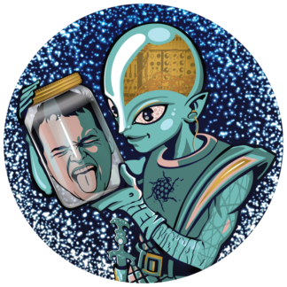 Alien Metal Sticker<br>King Gizz Bootleg - FOV 26